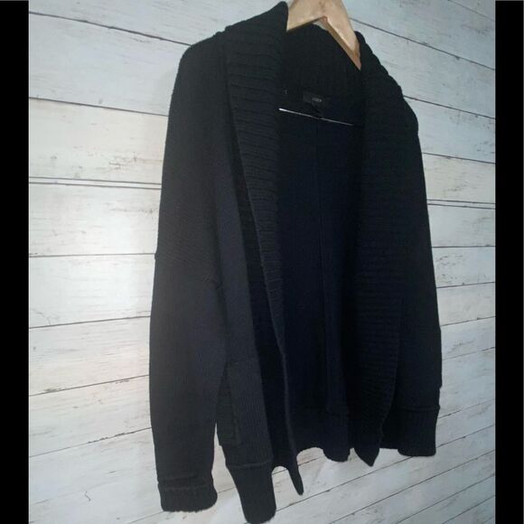 J. Crew Black Thick Cardigan Sweater - Picture 3 of 6